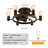 20.47" Farmhouse Reversible Caged Ceiling Fan with Light Kit and Remote-828833376