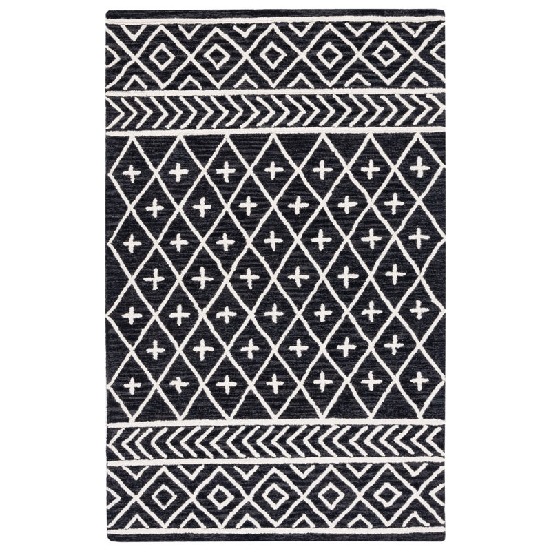 Anbar Hand Tufted Wool And Cotton With Latex Southwestern Rug, Runner 2' x 9'