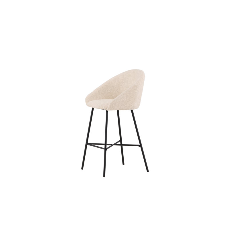 Seda Upholstered Counter Stool with Metal Frame
