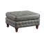 Ensemble de canapé modulaire 3 pièces réversible en similicuir respirant gris ardoise et 2 coussins de canapé capitonnés et 1 repose-pieds-342776082