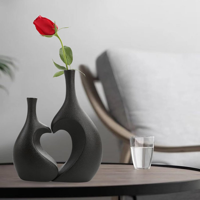 Black Ceramic Vase