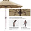 Parasol de marché en oléfine 9 'avec inclinaison et manivelle-1188038501