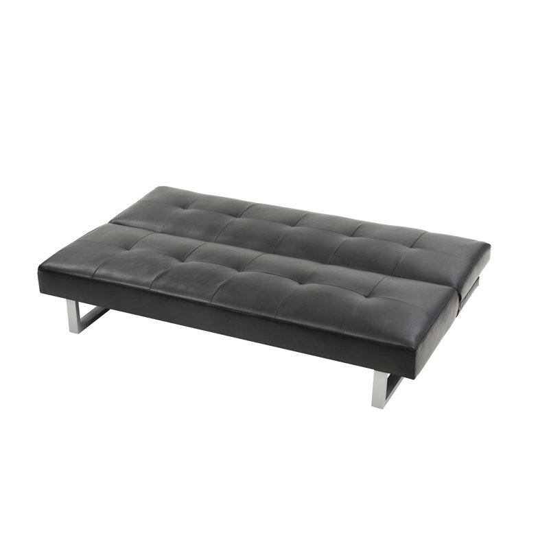 Glory Furniture Chroma Faux Leather Sofa Bed, Black Faux Leather