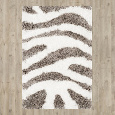 Hempstead Barcelona Shag Hand Tufted Performance Animal Print Rug