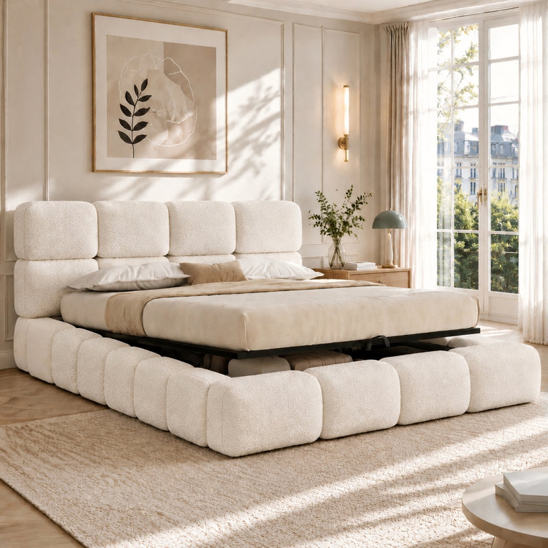 Upholstered Ottoman Bed, 6ft