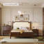 Armoire d'appoint en bois manufacturé noyer foncé