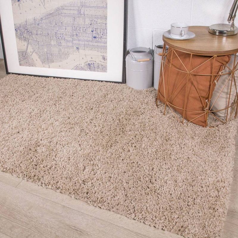Ophiuchi Solid Colour Shag Area Rug, Rectangle 110 x 160cm