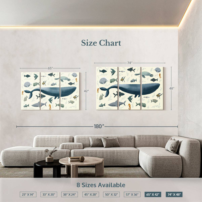 Brampt Sea Animals, 42" H x 65" W