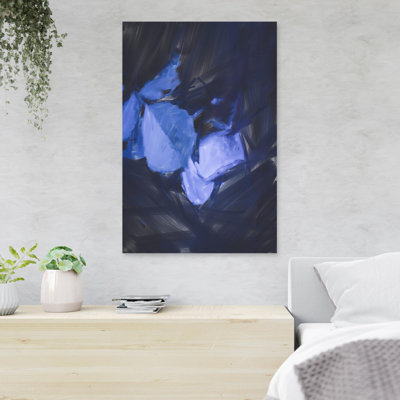 Blue Rose 1 - 1 Piece Rectangle Graphic Art Print On Wrapped Canvas