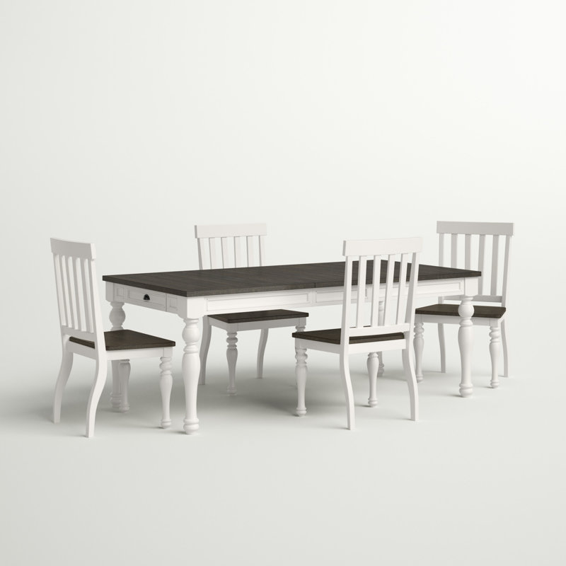Heppman 4 - Person Extendable Four Leg Dining Set