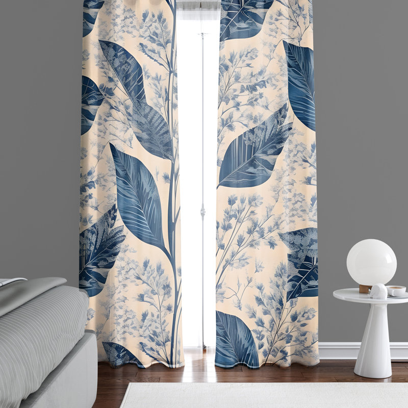 Aahana Semi Sheer Curtain Panel Pair, 20" W x 82" L