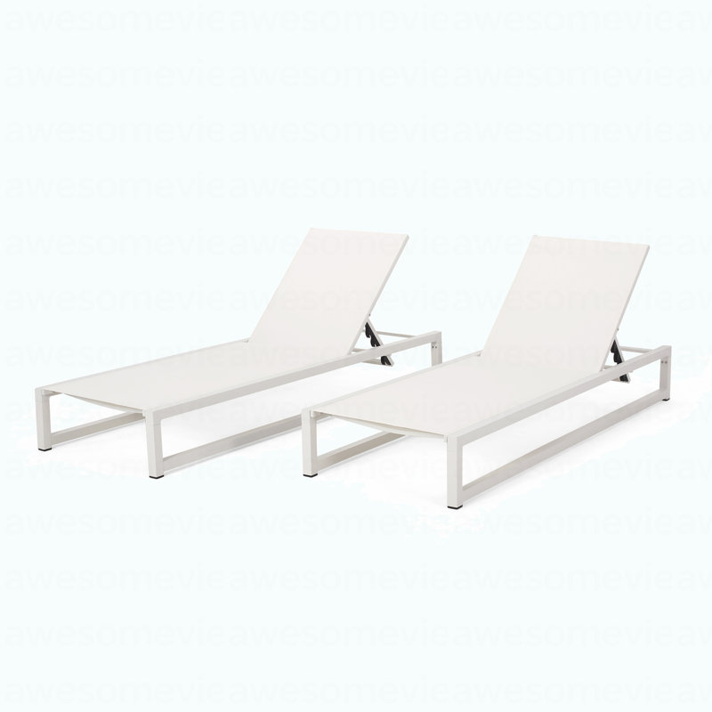 Modern Chaise Lounge, White
