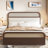 Wooden Platform Bed With Trundle, 2 Drawers And Rattan Accents-106376333