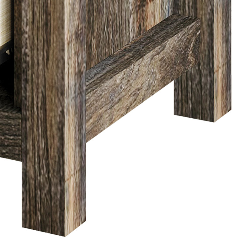 Commode 5 tiroirs Cecere, Chêne brun