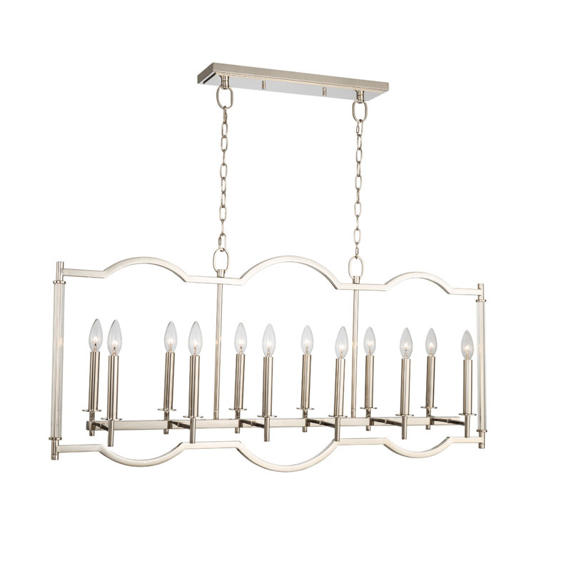 Luminaire suspendu en nickel poli Provence 12 LT Kalco