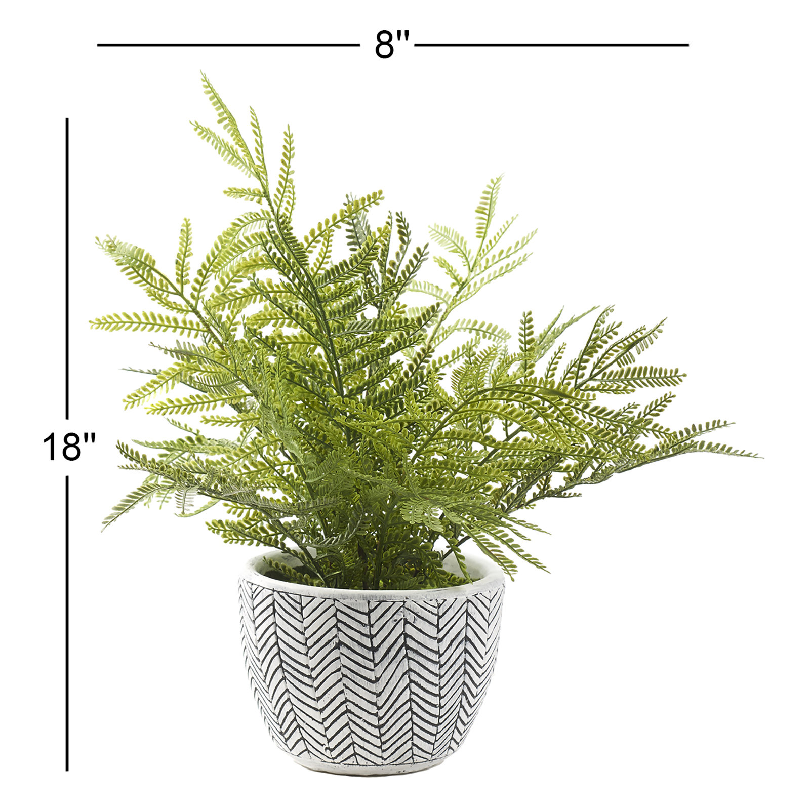18" Fern Plant in Planter