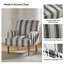 Fauteuil l 28,7 po Arching avec pieds en bois massif et garniture cloutée-303307601