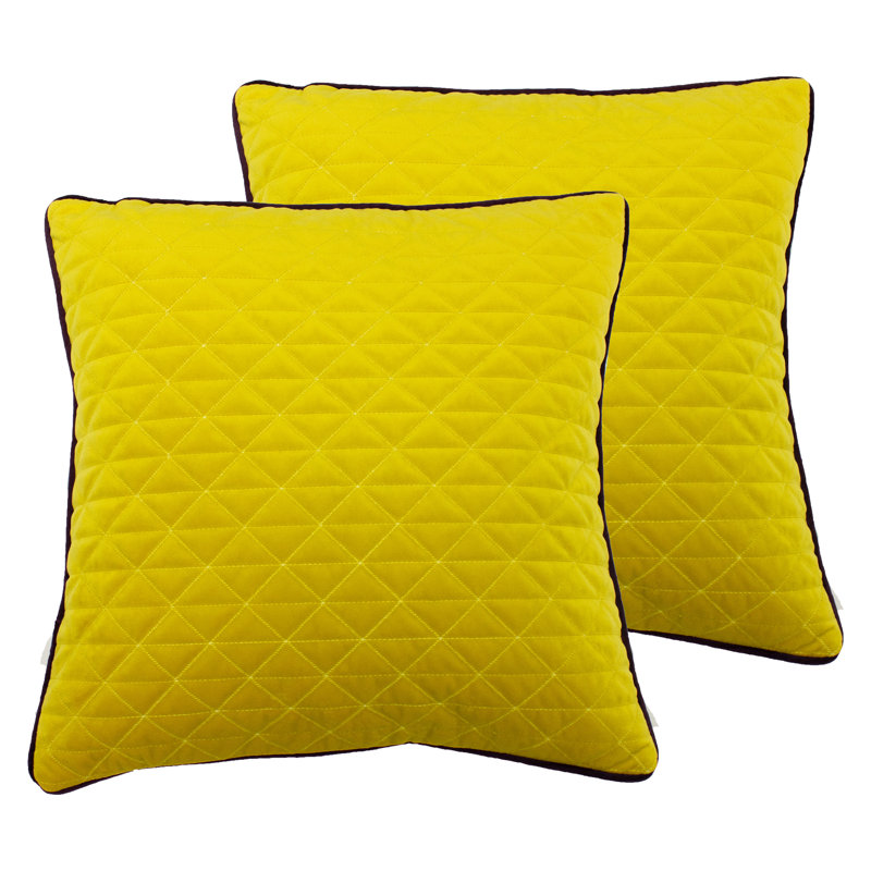 Geometric Square Cushion, Ceylon/Aubergine