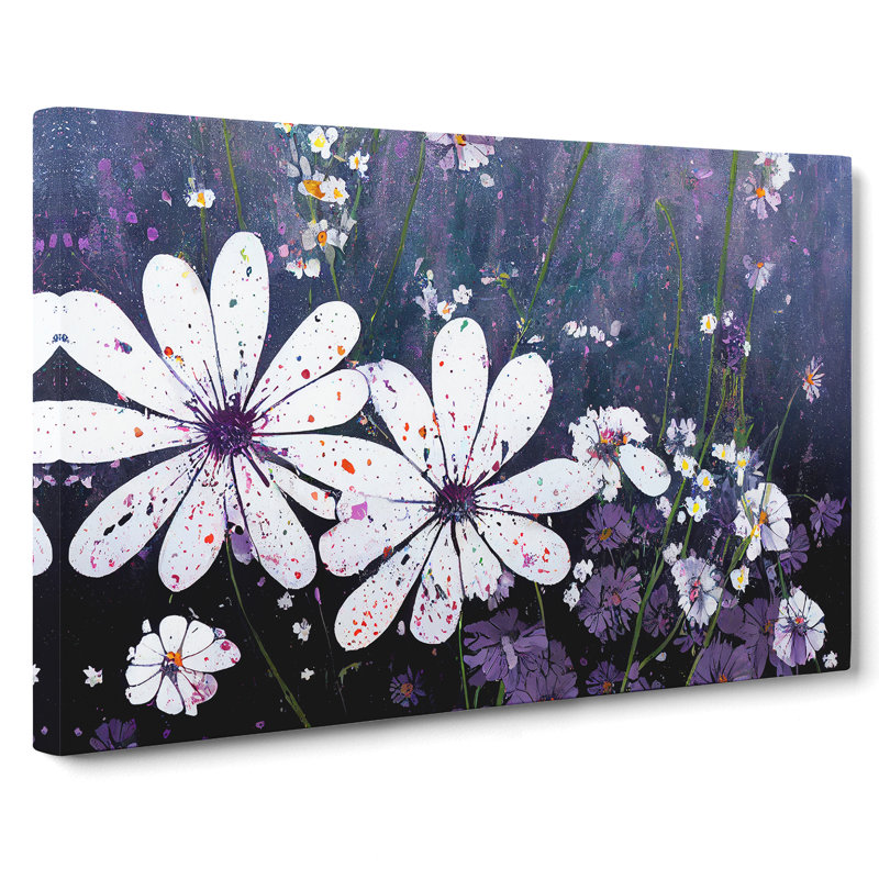 Soulful Wildflowers Floral Abstract - Wrapped Canvas, 50cm H x 76cm W x 3cm D