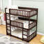 Lit simple superposé en bois avec conception détachable et échelle-122544119