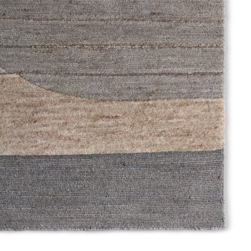 Jaipur Living Esra LNM03 Handknot Geometric Gray/Tan Area Rug (6'X9'), Rectangle 8' x 10'