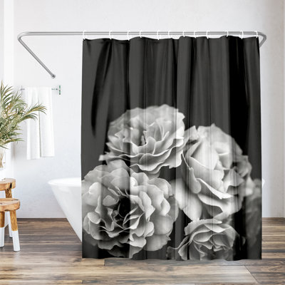 Floral Shower Curtain Moody Roses by Chaos & Wonder Design
