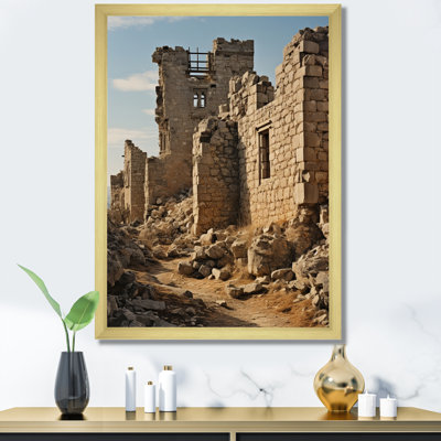 Châteaux, ruines antiques vieillies sur toile