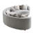 Boucle Sectional Sofa W/9 Pillows