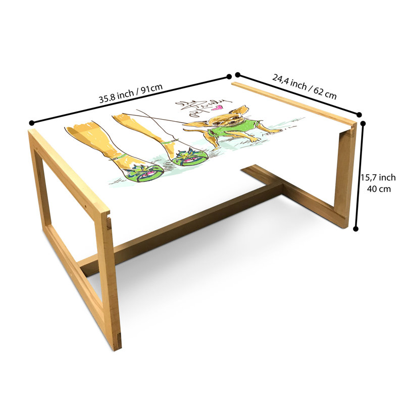Jakyla Sled Coffee Table, 90cm H x 62cm W x 40cm D