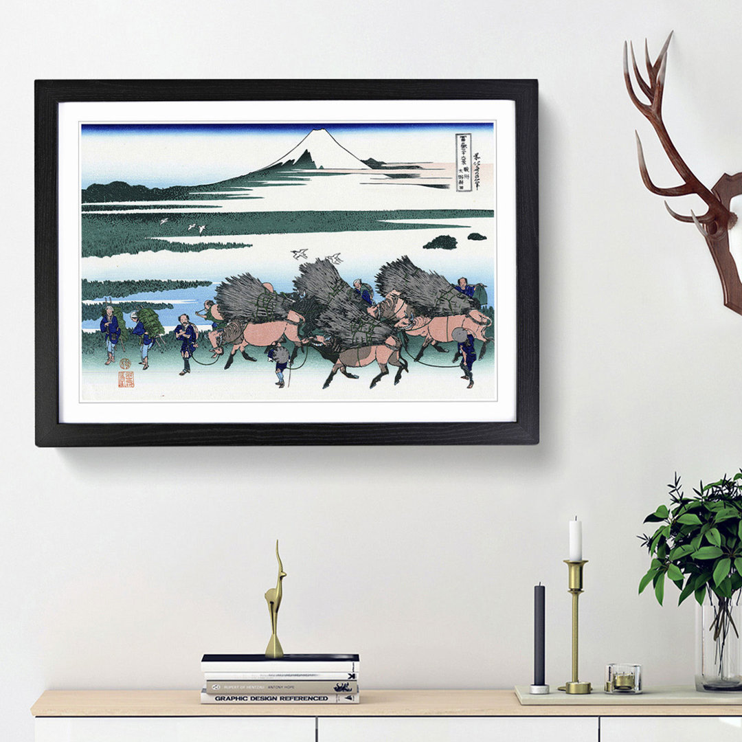 Ono Shindon in the Suraga Province by Katsushika Hokusai - Picture Frame Painting Print