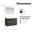 Ensemble de meuble-lavabo simple 48 po avec miroir Huesca-70529367-70529366