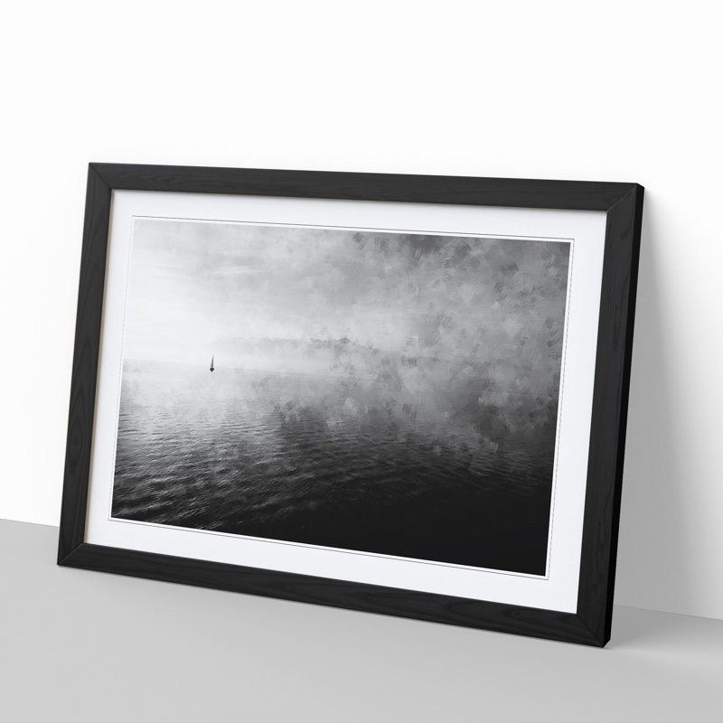 Sailing Boat Vol.2 - Picture Frame Graphic Art, 27cm H x 36cm W x 2cm D, Black Framed