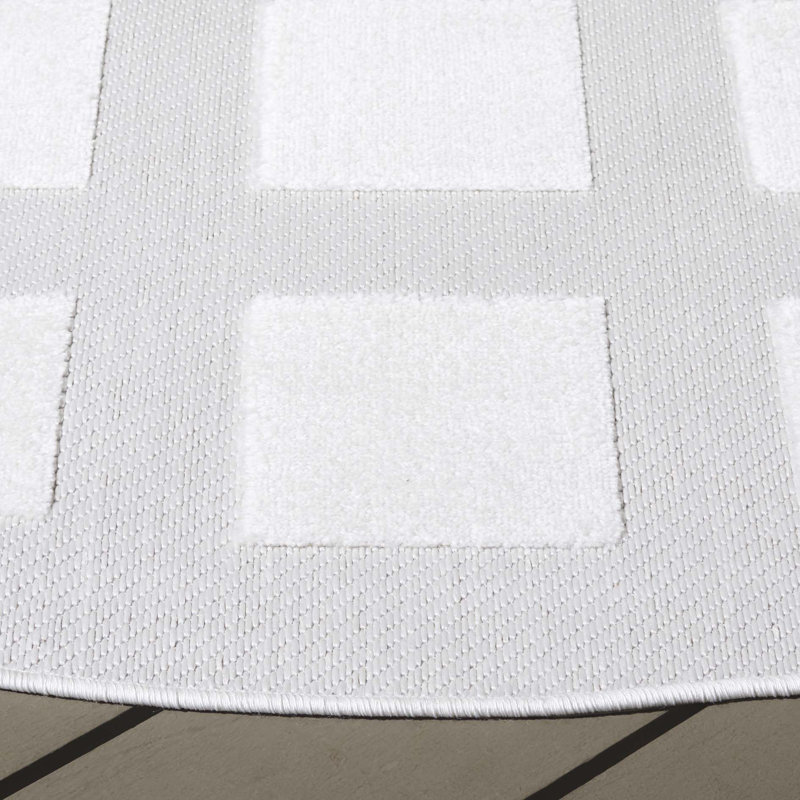 Yiannis Performance Geometric Rug, Square 6'7"