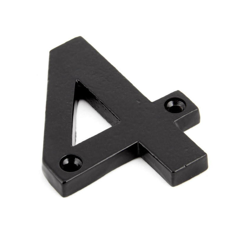 7.8cm H Metal House Number, Black, 4
