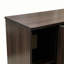 Armoire marron à 3 portes, 2 tiroirs et garde-robe