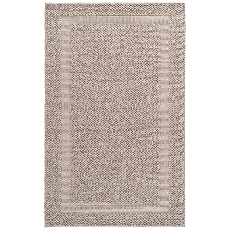 Natura Hand Woven Wool; Cotton; Recycled P.E.T Solid Color Indoor Rug, Rectangle 4' x 6'