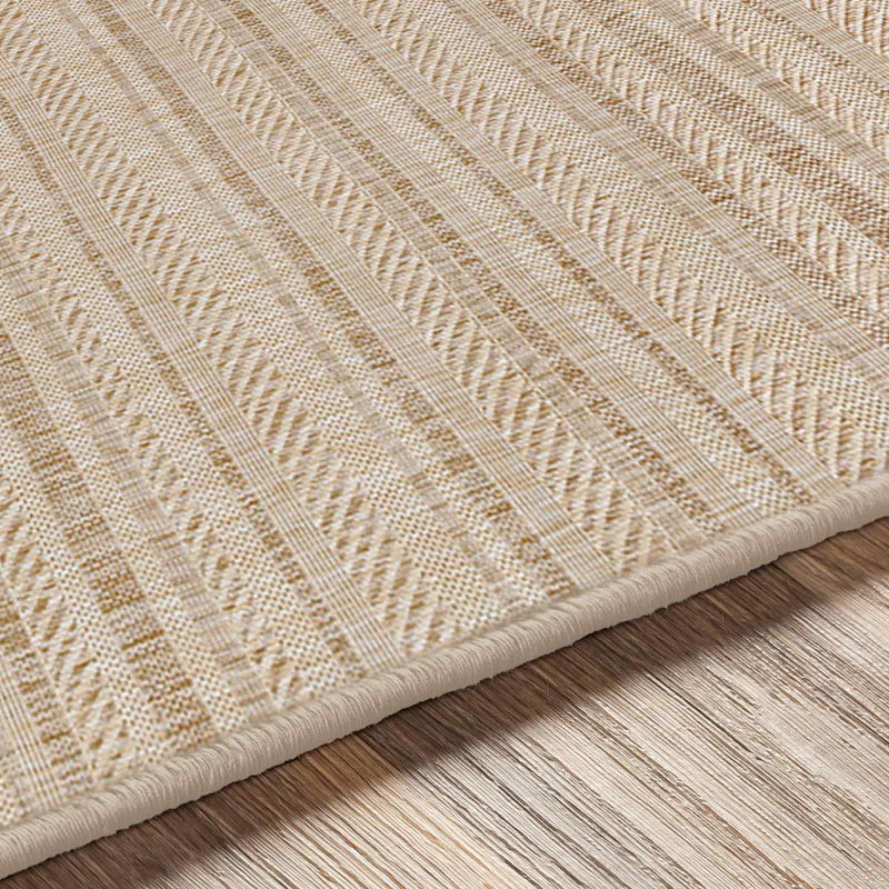 Quinncy Round Indoor & Outdoor Boho Brown Rug, Round 160cm