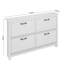 Limestone 24 Pair 4 Door Flip Down Shoe Storage-93266830