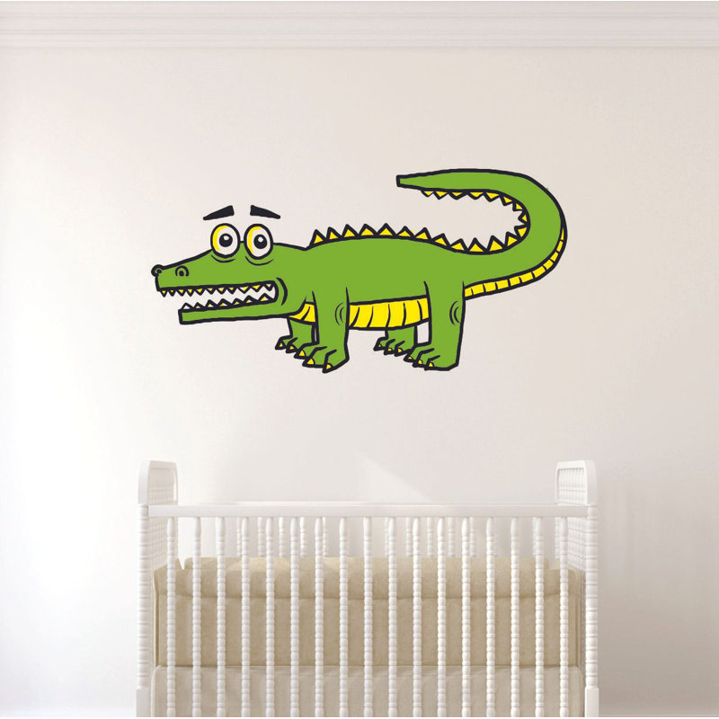 Adhésif décoratif crocodile inquiet, H 8 po x l 10 po