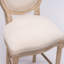 Tabourets de bar en bois avec siège rembourré French Country, beige, ensemble de 2
