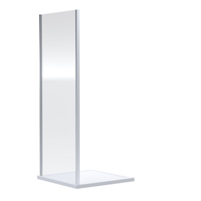 Bayswater 800mm Chrome Side Panel 6mm Glass
