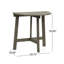 Table bistro semi-ronde pliante en bois d'acacia peu encombrant pour terrasse, finition grise