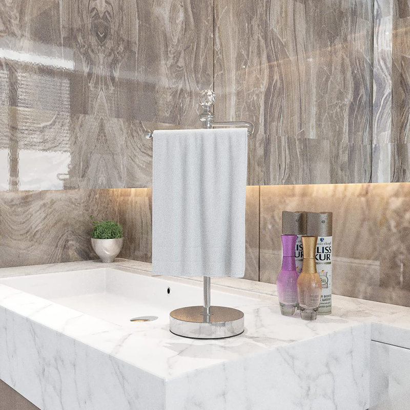 Porte-serviettes lourd 16,54 pouces pour cuisine, comptoir de salle de bain, Chrome poli