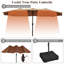 Ariyah 460cm X 270cm Rectangular Beach Parasol