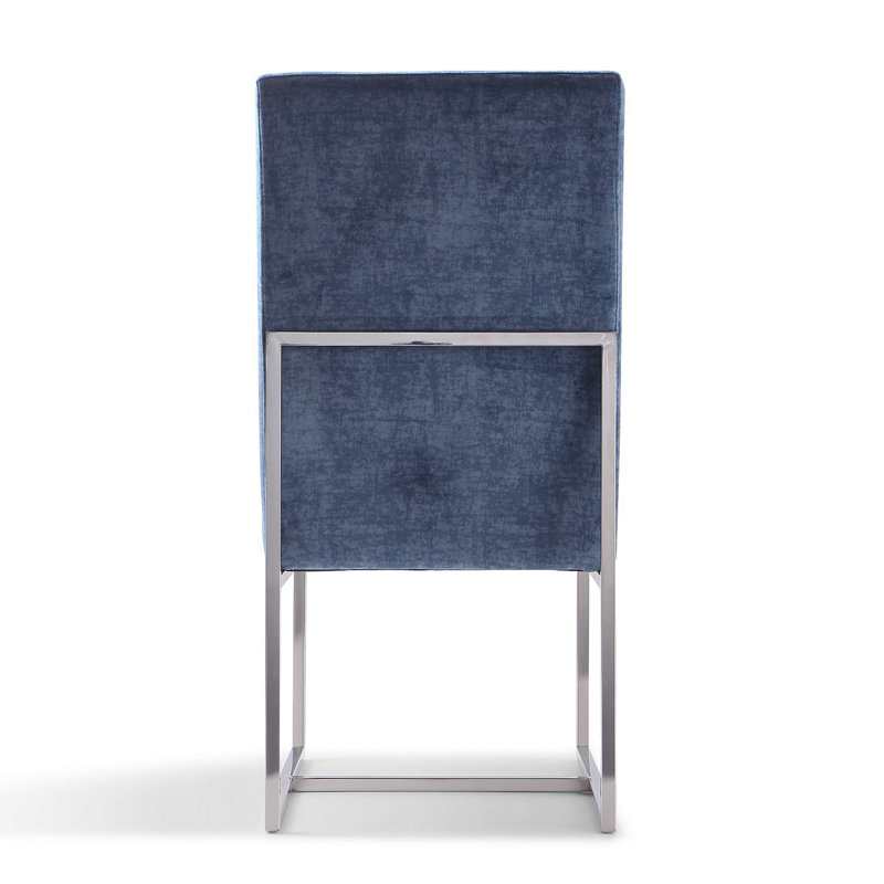 Chaise en velours Element, Bleu