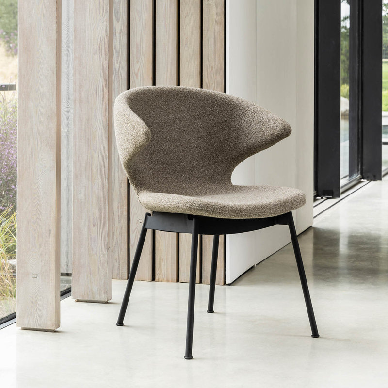 Ella Dining Chair / Tubular  / Sable / Black, Gray