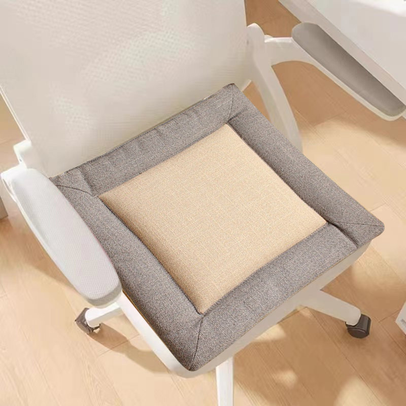 Seat Cushions For Kitchen Chairs Linen Cover Chair Cushions For Dining Chairs Non Slip Chair Pads With Ties Washable, D