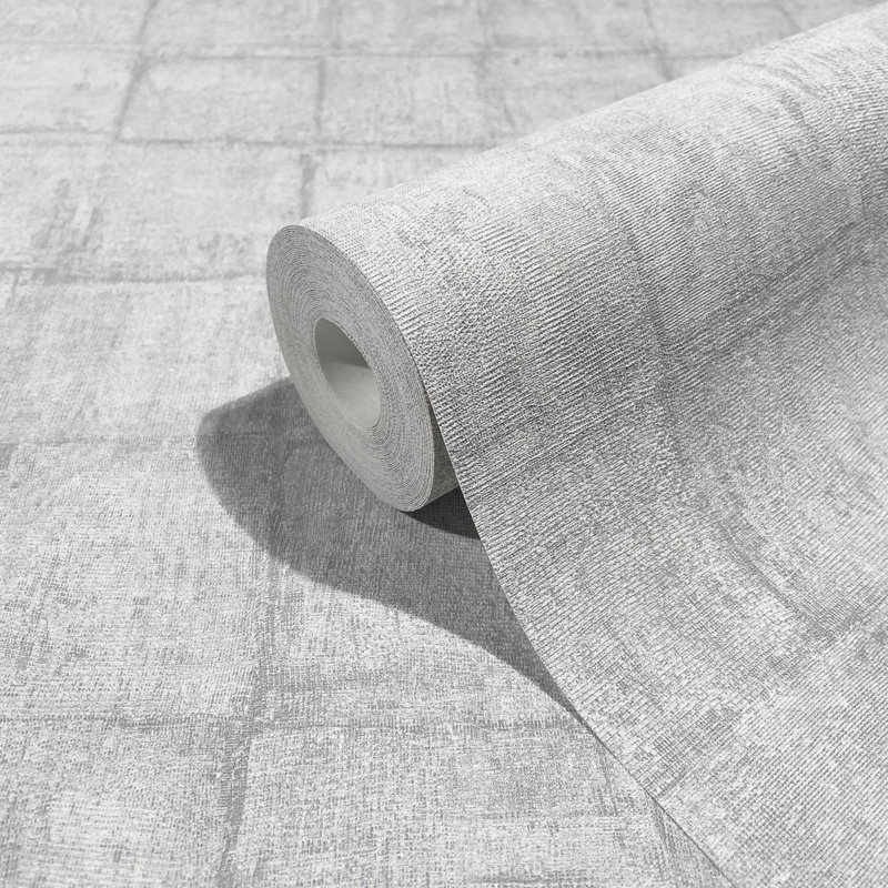 Rouleau de papier peint texturé L 33 pi x l 21 po Juneane, Blanc