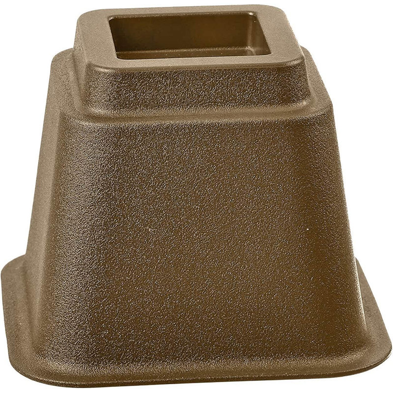 8'' Bed Risers, 8" H x 6.5" W x 15.1" D, Brown