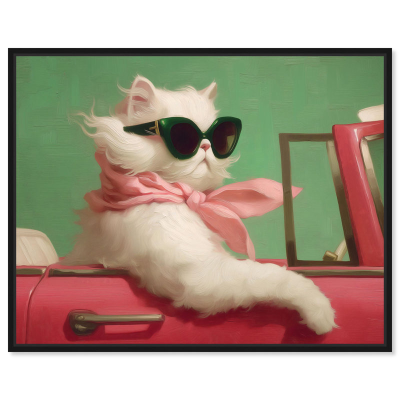 «Glamour Ride», reproduction d'art sur toile par Art Remedy, H 21 po x l 17 po, Structure noire